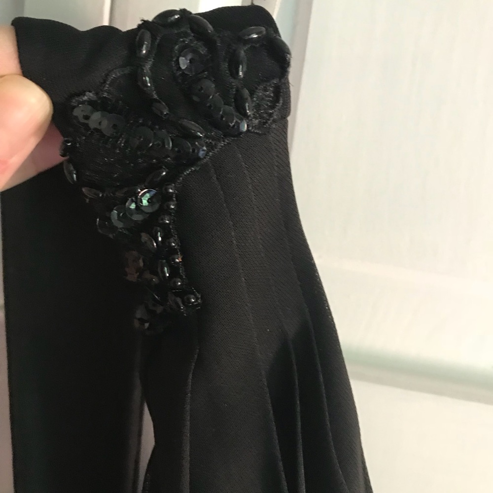 One Shoulder Black Evening Gown